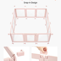 HKM-5209021 Transparent Whelping Box with Window for Large Dogs - Easy Assembly Playpen 60x59x23 In