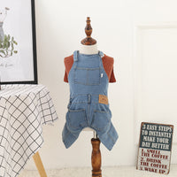 HKM-5209533 Casual Cotton Dog Jeans for Small Breeds - Teddy and Bichon Styles