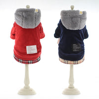 HKM-5209789 Velvet Cotton Bichon Dog Coat for Spring, Autumn, and Winter - Casual Four-Legged Style