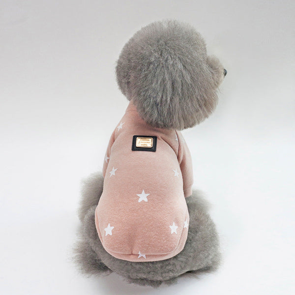 HKM-5210429 Pet Dog Sweatshirt with Pentagram Print - Available in Pink, Purple, Blue, Sizes S-XXL