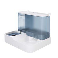 HKM-5211197 Automatic Cat Feeder and Water Dispenser with Large Capacity in Grey, Blue, and Pink