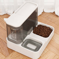 HKM-5211197 Automatic Cat Feeder and Water Dispenser with Large Capacity in Grey, Blue, and Pink