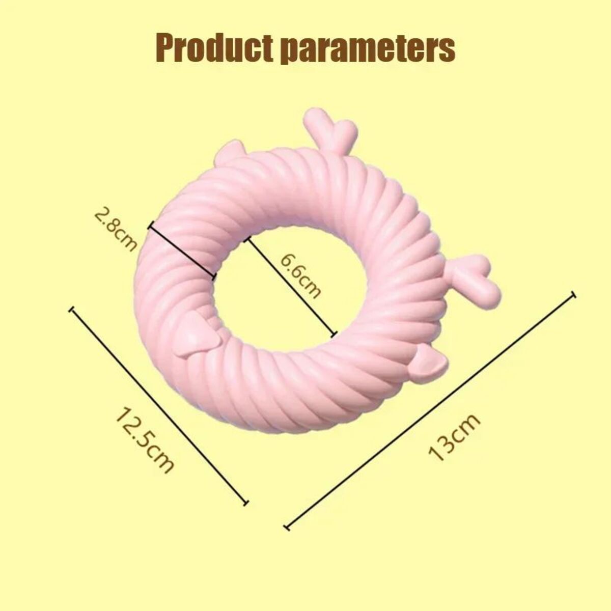 HKM-5212605 Interactive Dog Teething Plush Toy - Chew and Teeth Cleaning Deer Shape for Small to Large Dogs