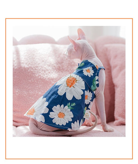 HKM-5212733 Cotton Dress for Pets in Various Sizes (XS, S, M)