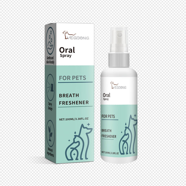 HKM-5212989 Pet Oral Care Spray Cleaner with Propolis, Grape Seed Oil & Mint - 3.8 x 14.6 cm