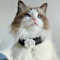 HKM-5213117 Stylish Magnolia Flower Fragrance Collar Accessory for Cats and Dogs