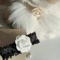 HKM-5213117 Stylish Magnolia Flower Fragrance Collar Accessory for Cats and Dogs