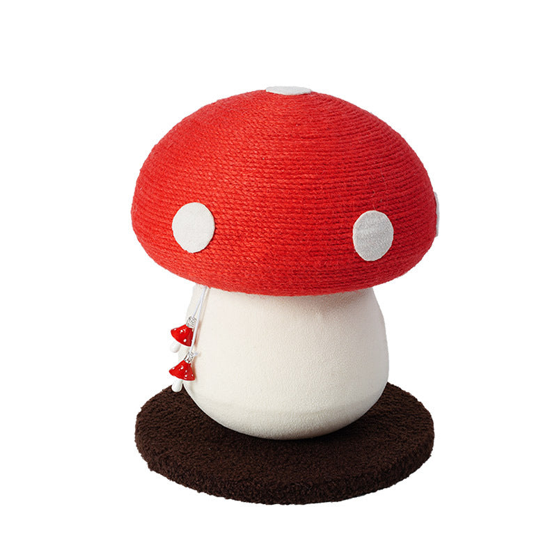 HKM-5214397 Self-Healing Cat Climbing Frame with Cotton Rope – Red Mushroom Design, 340*280cm