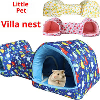 HKM-5214781 Cozy Polyester Nest for Small Pets - Warmth Retention Villa for Hamsters, Squirrels, Guinea Pigs & More