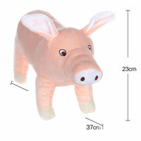 HKM-5215933 Bite-Resistant Plush Pig Toy for Pets - 37x23CM Interactive Molar Chew Toy