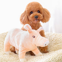 HKM-5215933 Bite-Resistant Plush Pig Toy for Pets - 37x23CM Interactive Molar Chew Toy