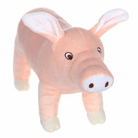 HKM-5215933 Bite-Resistant Plush Pig Toy for Pets - 37x23CM Interactive Molar Chew Toy