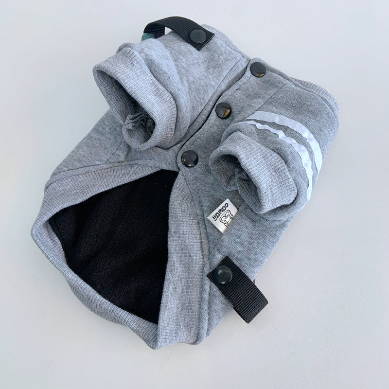 HKM-5216189 Cozy Cotton Dog Hoodie Coat for Autumn and Winter, Sleeved Design, Available in Multiple Sizes