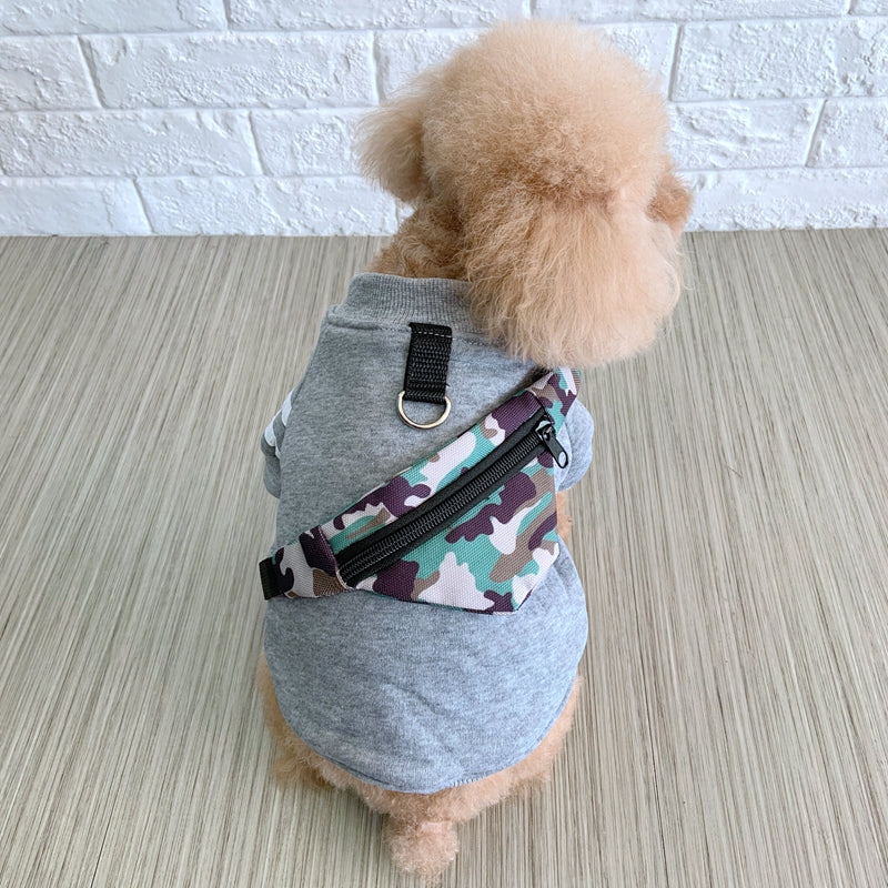 HKM-5216189 Cozy Cotton Dog Hoodie Coat for Autumn and Winter, Sleeved Design, Available in Multiple Sizes