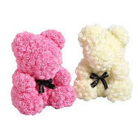 HKM-521619 Customizable Plush Rose Teddy Bear Gift with Heart Box, Soft Foam Roses, 25-70cm, Ideal for Valentine's and Mother's Day