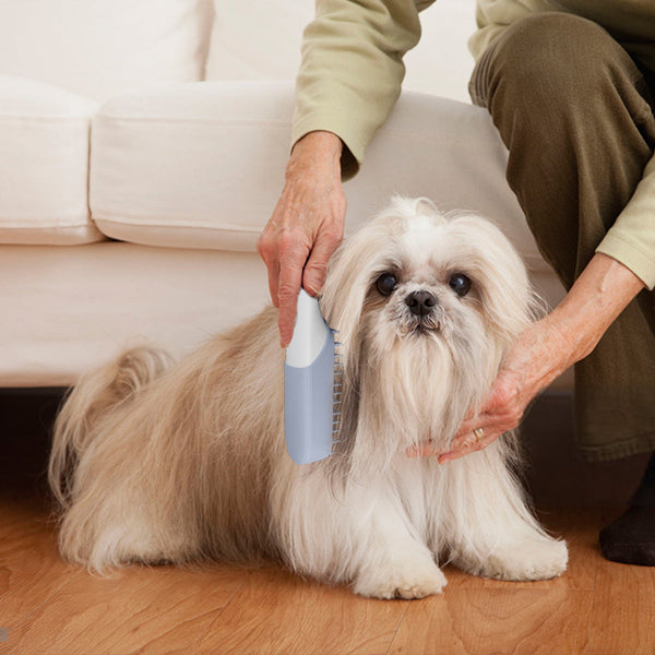HKM-5216701 Silicone Pet Grooming Brush with Deodorization and Massage Features, Blue