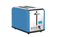 HKM-521683 Stainless Steel 2-Slice Electric Toaster with LCD Display and Grill Function