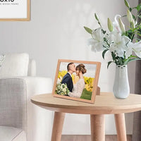 HKM-521811 Classic Wooden Photo Frame for Elegant Photo Display with Glass Insert