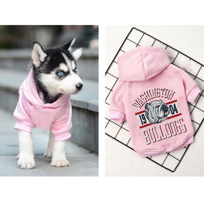 HKM-5219261 Cozy Cotton Hoodie for Dogs - Warm and Loose Fit in Black, Grey, Red, Sizes S-XXL
