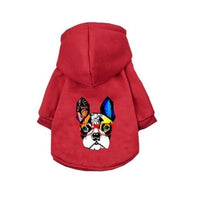 HKM-5219261 Cozy Cotton Hoodie for Dogs - Warm and Loose Fit in Black, Grey, Red, Sizes S-XXL
