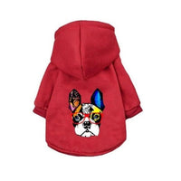 HKM-5219261 Cozy Cotton Hoodie for Dogs - Warm and Loose Fit in Black, Grey, Red, Sizes S-XXL