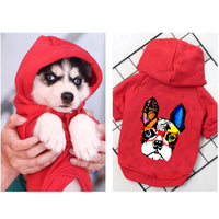 HKM-5219261 Cozy Cotton Hoodie for Dogs - Warm and Loose Fit in Black, Grey, Red, Sizes S-XXL