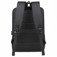 HKM-522003 Stylish Black Waterproof Laptop Backpack with Durable Zipper and USB Access for Students and Outdoor Use
