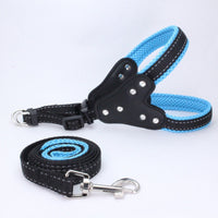 HKM-5220157 Triangle Chest Strap for Dogs and Cats - Adjustable Nylon Harness with Leash Options