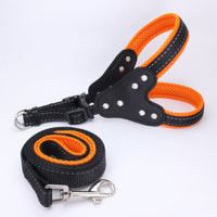 HKM-5220157 Triangle Chest Strap for Dogs and Cats - Adjustable Nylon Harness with Leash Options