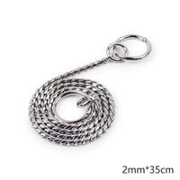 HKM-5220669 Twisted Chain Stainless Steel Pet Choker in Silver