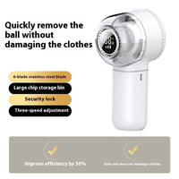 HKM-5221053 Fur Ball Trimmer with Digital Display and Large Storage for Efficient Fabric Care