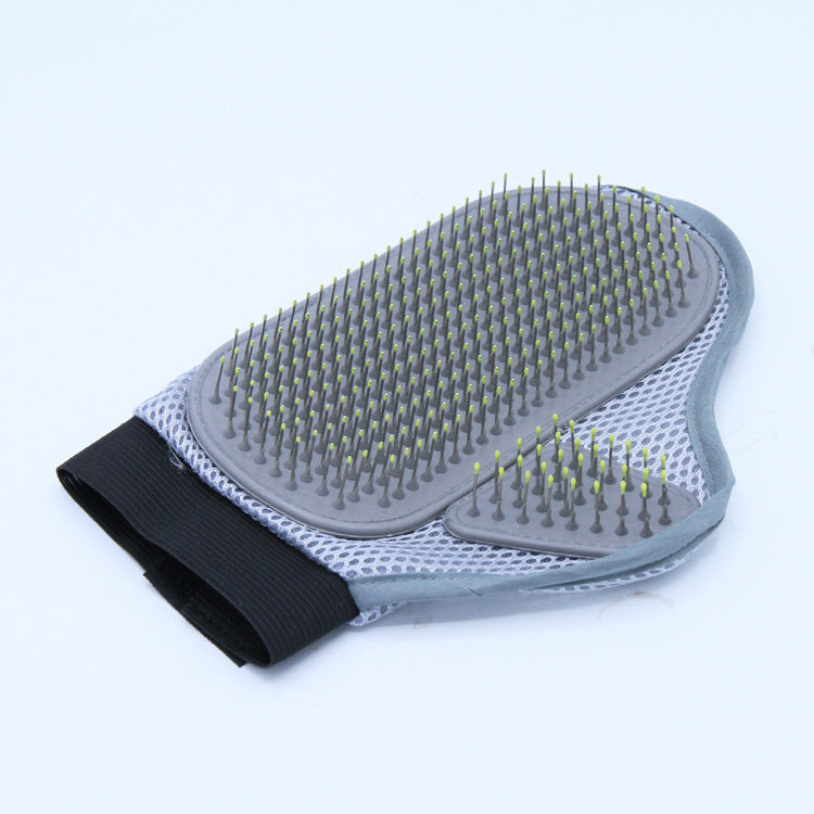 HKM-5222461 Pet Bathing and Massage Gloves - Metal Brush, 23.5x18.5cm
