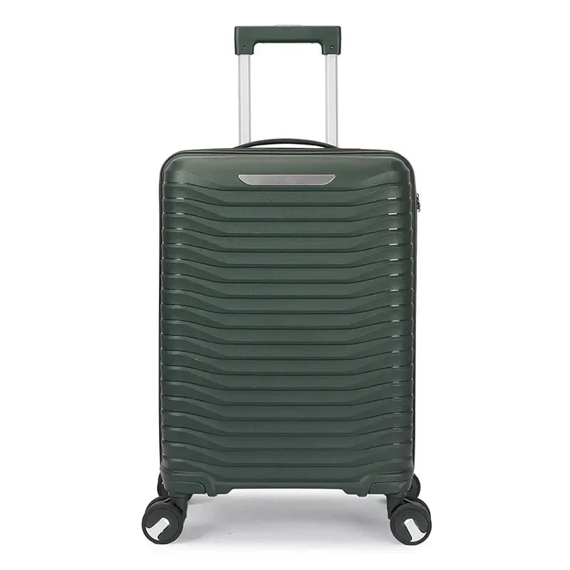 HKM-522323 Custom Colour Designer 3-Piece Trolley Luggage Set - Carry-On Suitcase 20, 24, 28 Inch PP Material