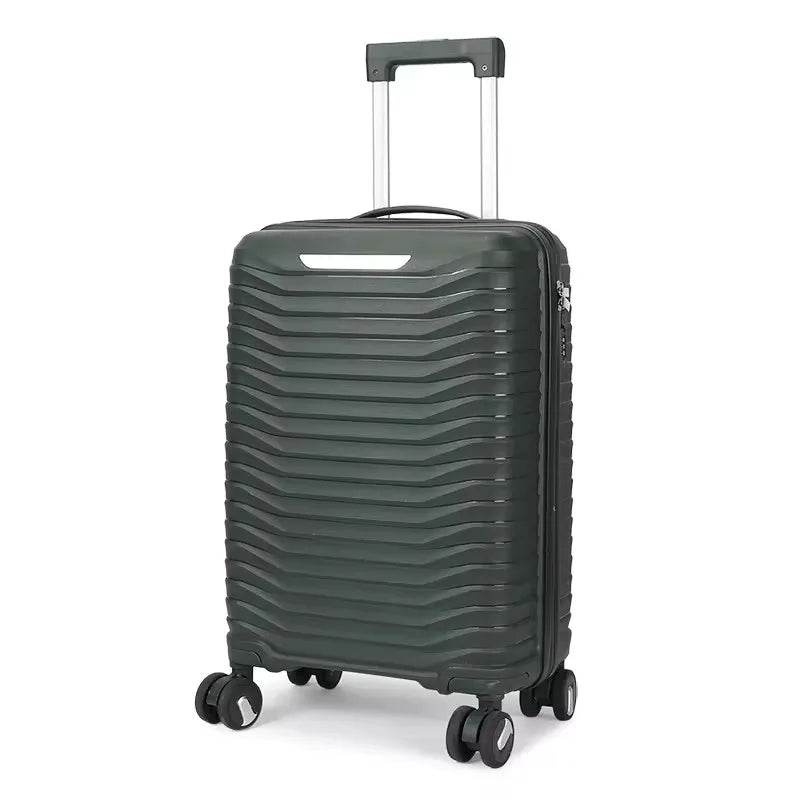 HKM-522323 Custom Colour Designer 3-Piece Trolley Luggage Set - Carry-On Suitcase 20, 24, 28 Inch PP Material