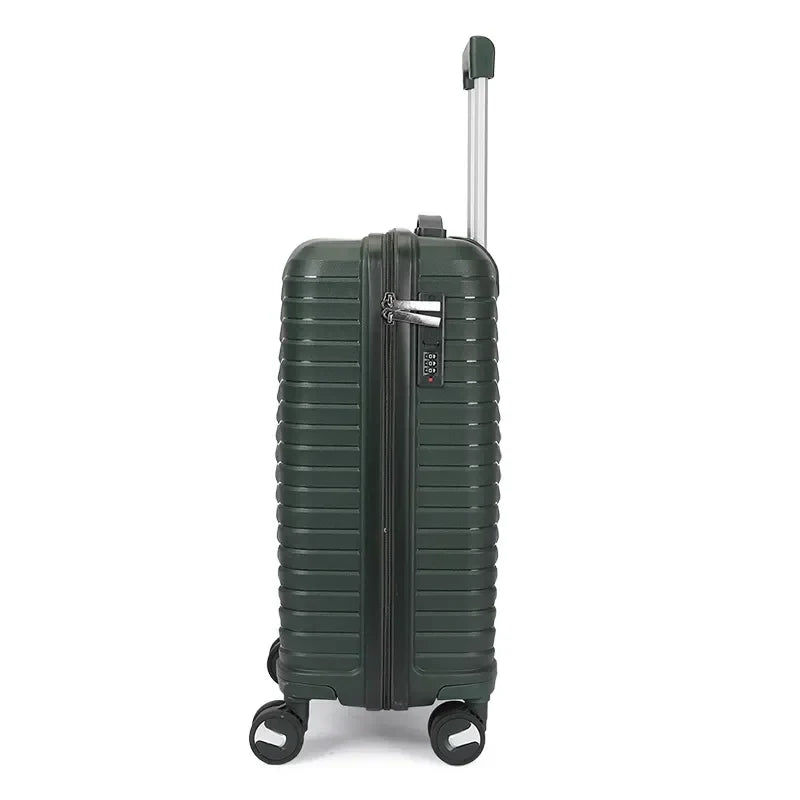 HKM-522323 Custom Colour Designer 3-Piece Trolley Luggage Set - Carry-On Suitcase 20, 24, 28 Inch PP Material