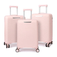 HKM-522323 Custom Colour Designer 3-Piece Trolley Luggage Set - Carry-On Suitcase 20, 24, 28 Inch PP Material