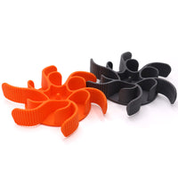 HKM-5224125 Silicone Slow Feeding Bowl Insert with Suction Cups for Dogs - Red/Grey