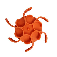HKM-5224125 Silicone Slow Feeding Bowl Insert with Suction Cups for Dogs - Red/Grey