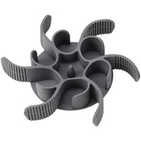 HKM-5224125 Silicone Slow Feeding Bowl Insert with Suction Cups for Dogs - Red/Grey