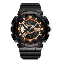 HKM-522451 Men's Electronic Fashion Watch with Alarm, Chronograph, 50m Water Resistance, and Rubber Strap
