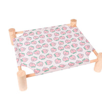 HKM-5225277 Elevated Solid Wood Pet Bed with Removable and Washable Mats for Cats and Dogs