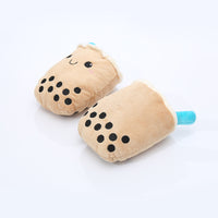 HKM-5226301 Milk Tea Plush Dog Toy – Soft & Durable Chew Resistance for Pets