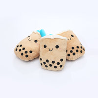 HKM-5226301 Milk Tea Plush Dog Toy – Soft & Durable Chew Resistance for Pets