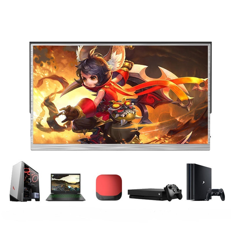 HKM-522771 Ultra-Thin 15-Inch Portable Gaming Monitor with 1920x1080 Split Screen Display and HDMI Interface