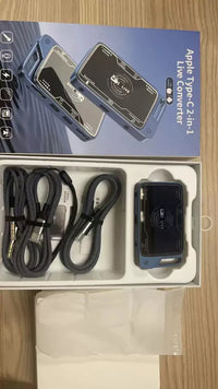 HKM-522835 Type-C 2-in-1 Live Streaming Audio Adapter for iPhone with Charging Capability