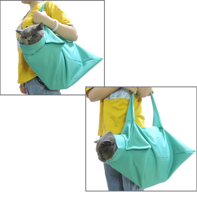 HKM-5228861 One Shoulder Crossbody Backpack for Cats with Front Paw Openings and Secure Zip Closure