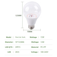 HKM-522963 Full Spectrum Waterproof Adjustable LED Grow Light Bulb - 15W/30W