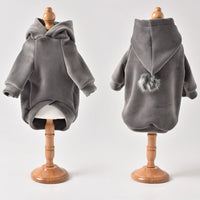 HKM-5230781 Cozy Cotton Sweater for Teddy Bichon Dogs in Gray and Navy Blue