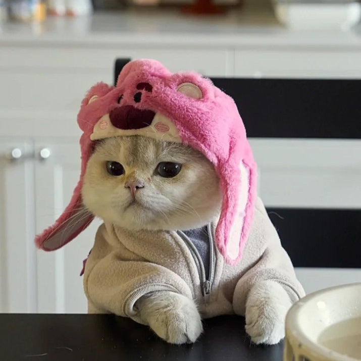 HKM-5231165 Cute Casual Winter Pet Hooded Hats - Various Styles for Small Pets