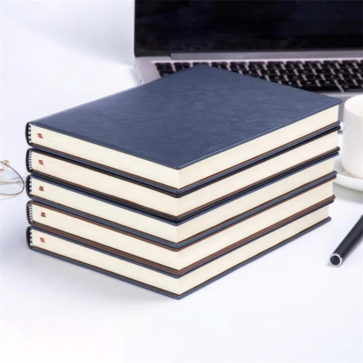 HKM-523219 A5 Lined Hardcover Leather Notebook for Back to School Use